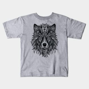 Wolf Head Design Kids T-Shirt